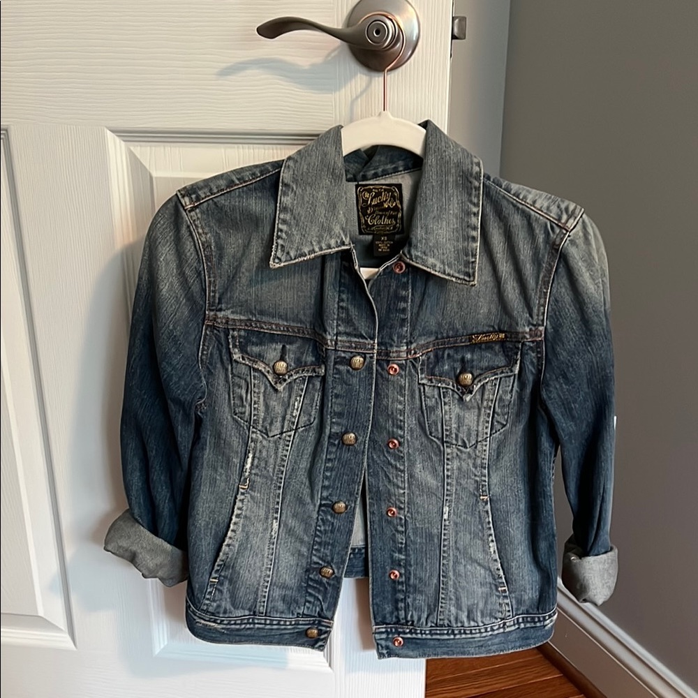 Lucky Brand Blue Vintage Jean Jacket Cropped